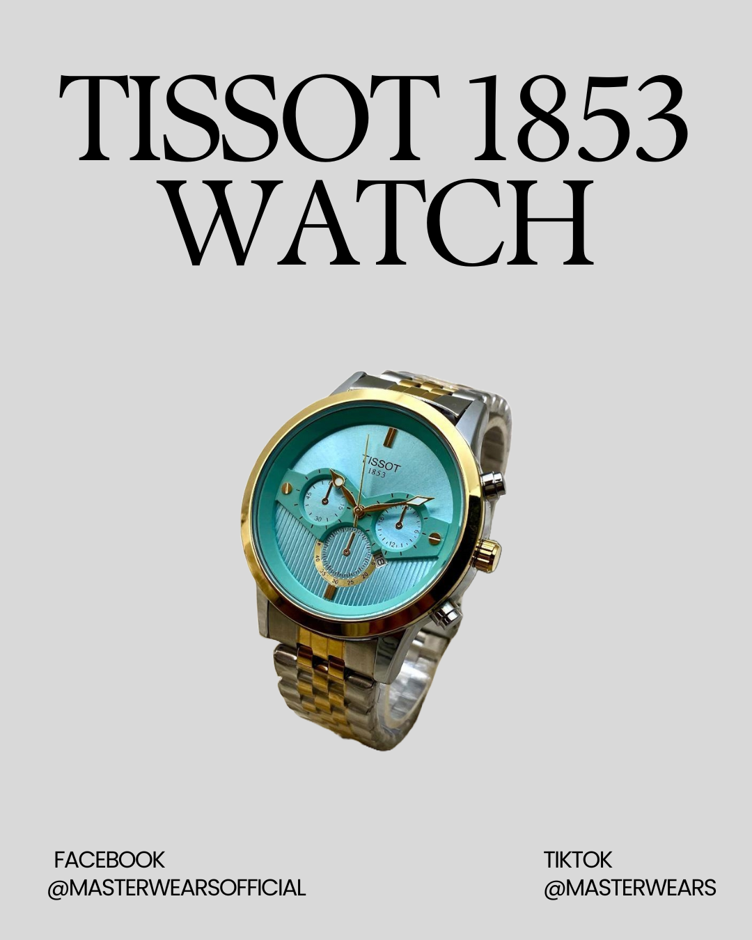 TISSOT 1853 Style Two-Tone Blue Dial Watch